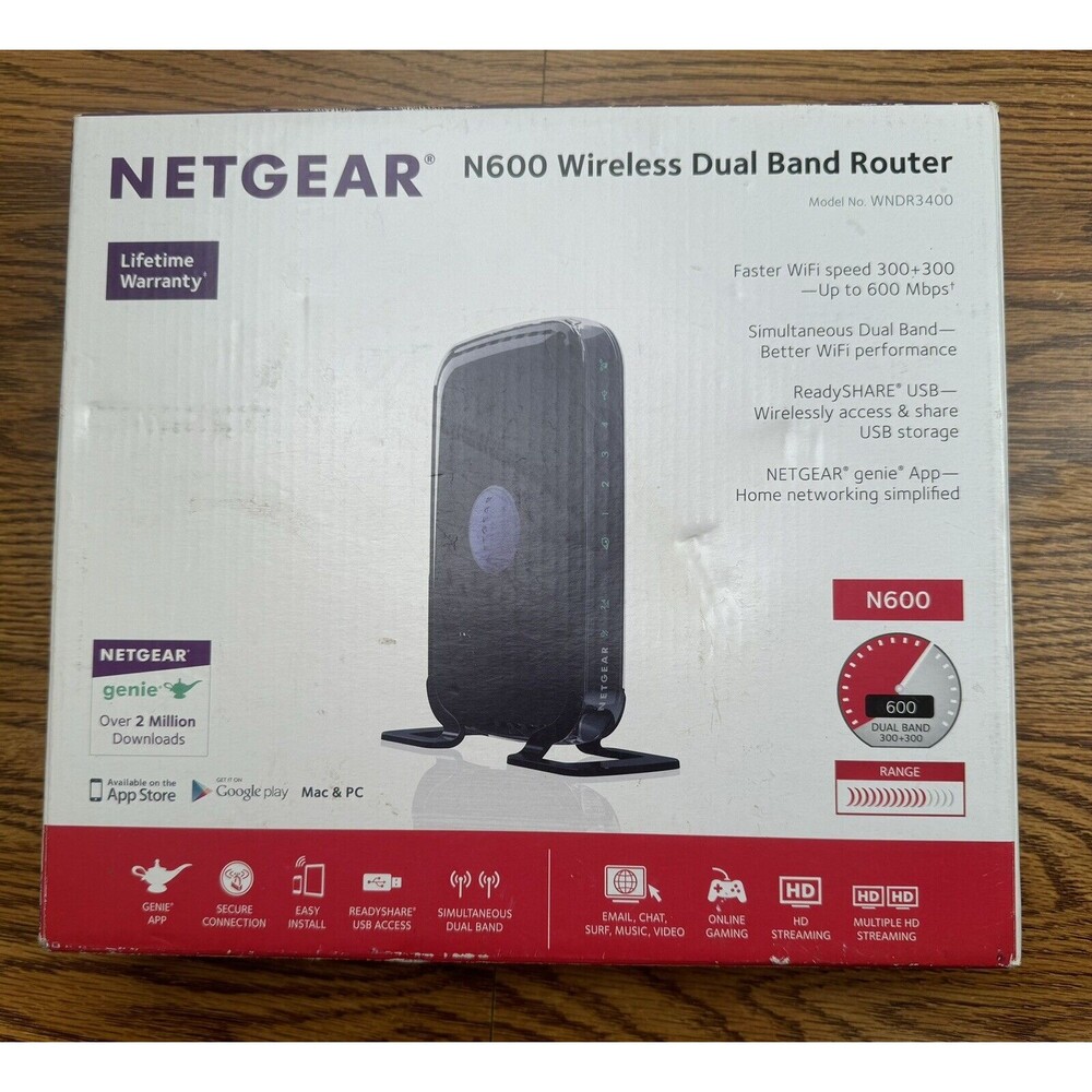 Netgear N600 Wireless Dual Band Wi-Fi Router‎ WNDR3400v3